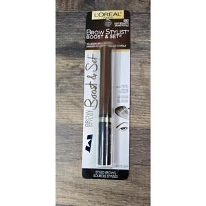 L'Oreal Paris Brow Stylist Boost & Set Brow Mascara 480 Light Brunette New